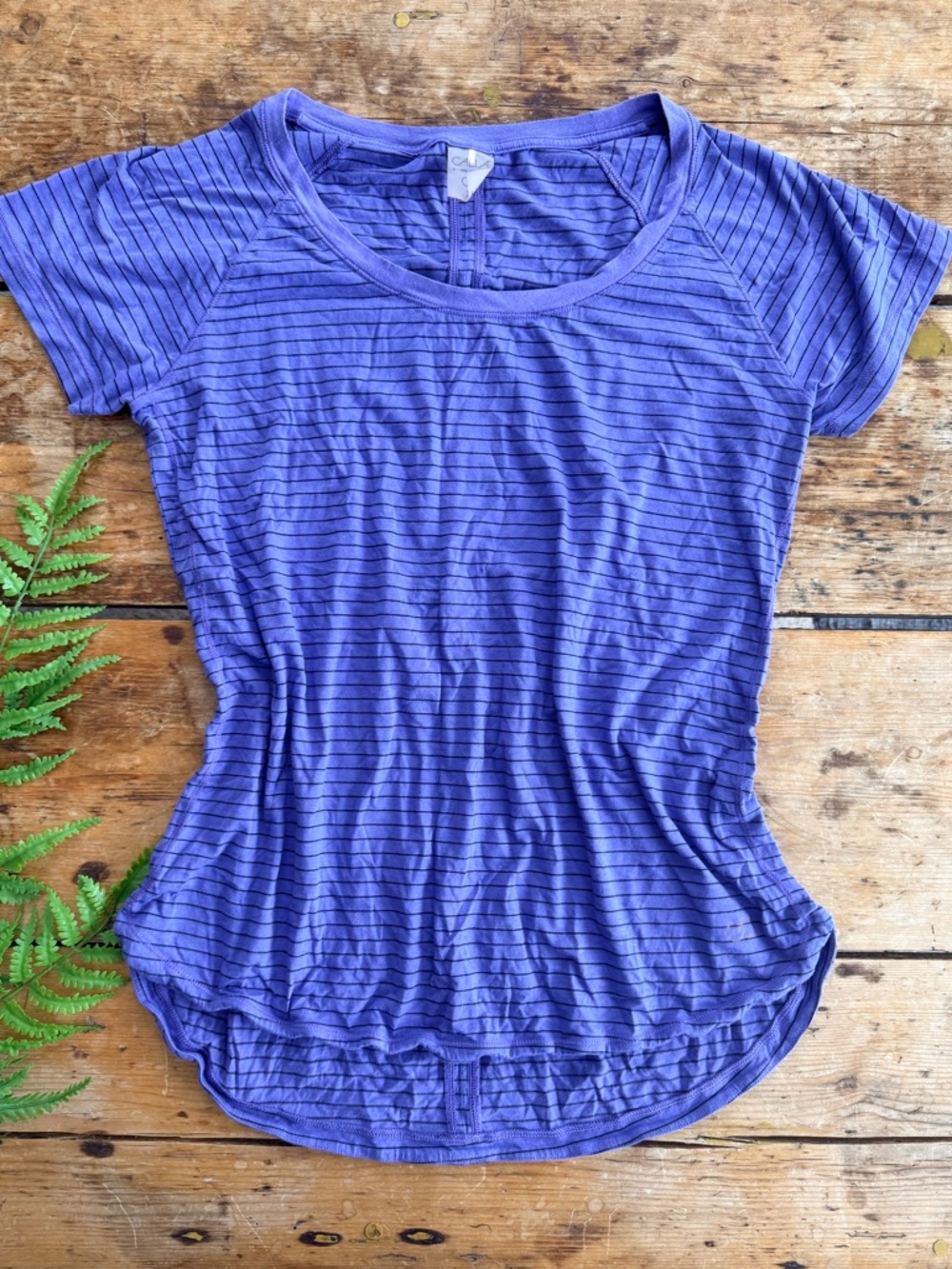 CALIA by Carrie Underwood Purple Striped Short-Sleeve Tee